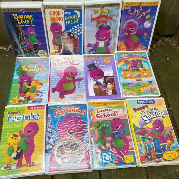 LOT OF 12 Vintage 90s Barney VHS Tapes - Barney in Space, Barney Live, Barney - Picture 4 of 12